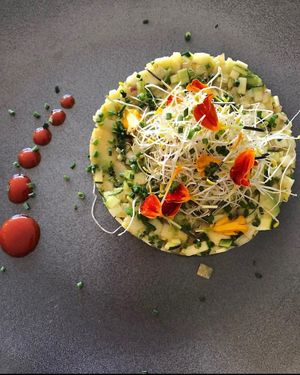 Zucchini Tartar at Retroway in Mallorca