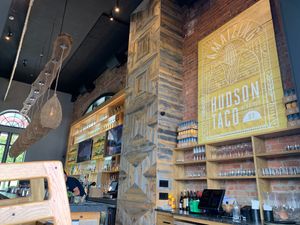 Beautifully appointed bar  at Hudson Taco in Newburgh