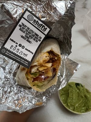 i love their quote sticker! Oops, guacamole has onion.  at Stuff'd - Seletar Mall in Central Singapore