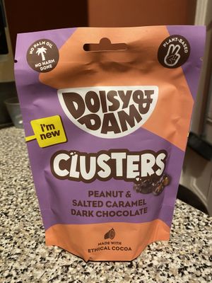 Peanut & salted caramel dark chocolate clusters  at Doisy & Dam in South West London