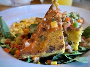 Baked Polenta  at Rocking V Cafe in Kanab