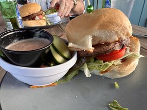 Portobello burger   at Rocking V Cafe in Kanab