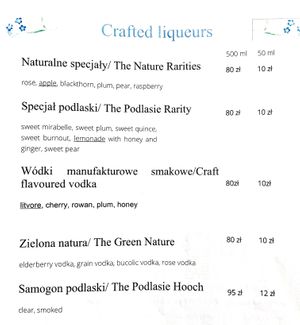 Menu 6 of 8, July 2021 at Niezapominajka in Hajnowka