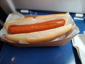 Vegan hotdog at Hanley's Cornish Pasties in Dublin