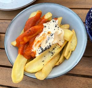 Patatas Bravas  at Xiringuito Oblikue in Vilassar De Mar