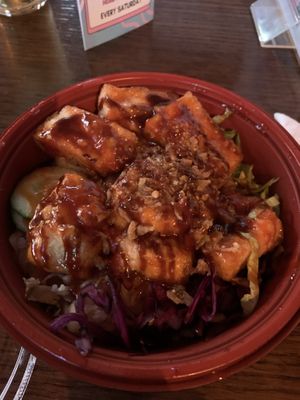 Tofu rice bowl  at Janet's in Dublin