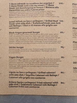 Vegane Gerichte at Oliva Grill in Rab