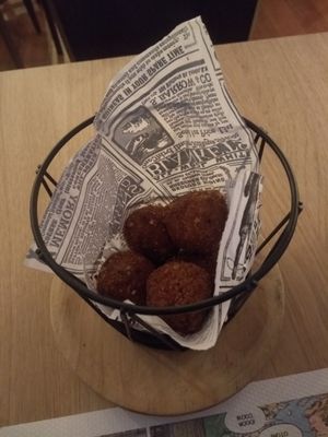 Croquetas veganas at Barallocas in Pontevedra