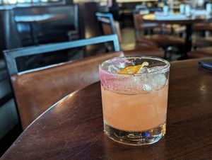 Strawberry smokeshow margarita at Earls Kitchen + Bar in Lone Tree