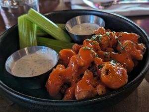 Vegan buffalo cauliflower at Earls Kitchen + Bar in Lone Tree