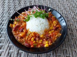 Chilli sin carne at Mantra in Prievidza