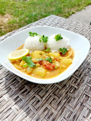 Chickpea curry at Mantra in Prievidza