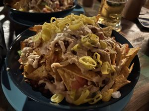 Loaded nachos  at Steini's T-Bar in Dusseldorf