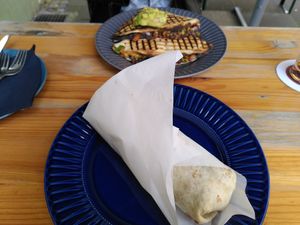 From top: Quesadilla and burrito at Steini's T-Bar in Dusseldorf