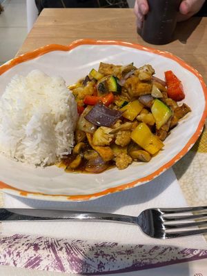 ‘Really hot’ tofu and rice  at Pho Ever - Donauplex in Vienna
