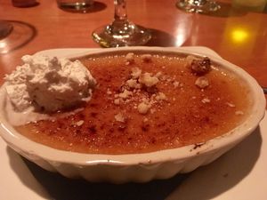 V Sweet potato creme brûlée  at The Cellar in Corning