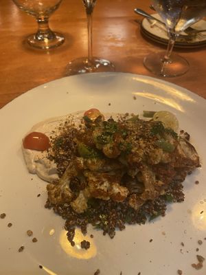 Harissa Cauliflowerr  at The Cellar in Corning