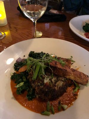 Ancient Grains with Tofu Chorizo at The Cellar in Corning