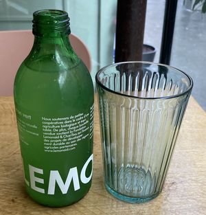 Lemonade with lime  at Les Tontons Veg in Paris