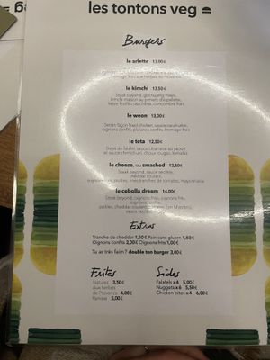 Menu #Veganuary at Les Tontons Veg in Paris