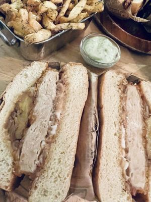 The Weon burger with amazing french fries  at Les Tontons Veg in Paris