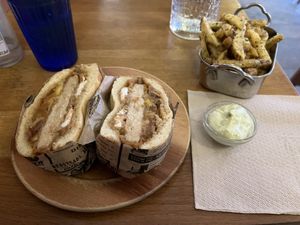 Weon burger  at Les Tontons Veg in Paris