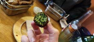 Inside falafels at Les Tontons Veg in Paris