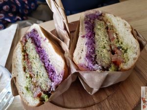 Teta burger  at Les Tontons Veg in Paris