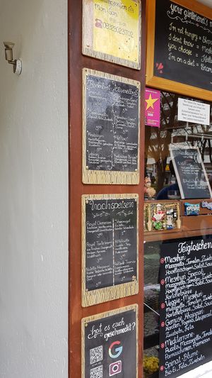 Menu, but ask staff about more vegan savoury options, they have them! at Royal Healthy Slices in Munich