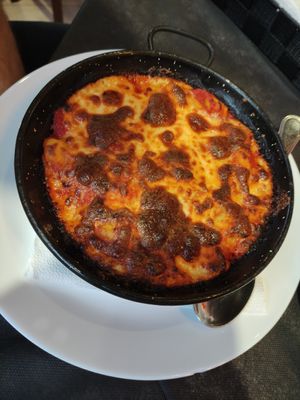 Gnocchi with cheese and tomato sauce at Maga Magò in Jesolo