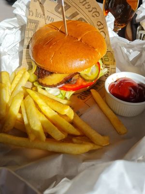 Portobello mushroom burger at KasTe in Salacgriva