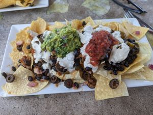 Vegan nachos at Raven Cafe in Prescott