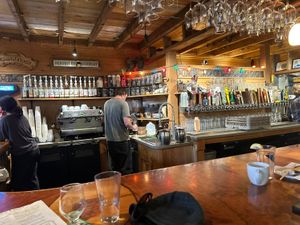 Staff is hustling w a line out the door!   at Raven Cafe in Prescott