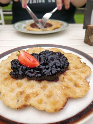 Blueberry waffle! at Frostbrunnsdalen in Borlaenge