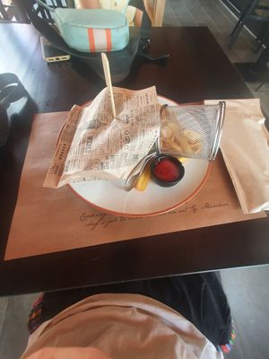 Vegan Burger with French Fries at La Pentola in Makarska