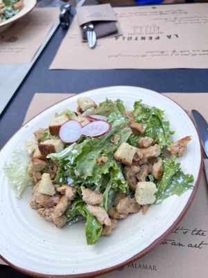 Cesar salad   at La Pentola in Makarska