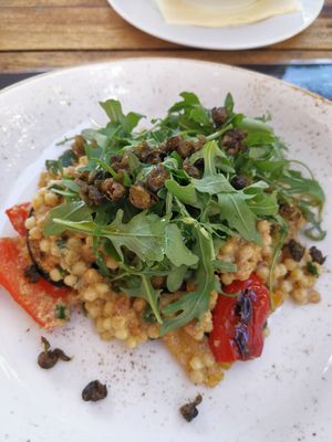 Fregola Sarda with artichoke cream at Terra Rossa in Vienna