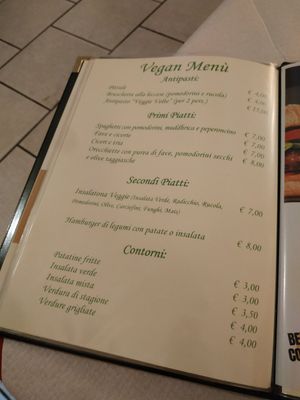 Menù pagina 1 at Osteria Le Volte  in Lecce
