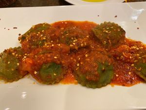 Vegan ravioli (I added the chili flake) at Piattini in Boston