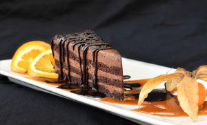 vegan choco cake at Tallinas kvartāla Ezītis miglā in Riga