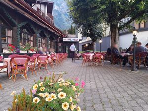 Terrace at Da Sina in Wengen