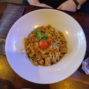 Rice and smoked tofu at Ezitis Migla - Grēcinieku iela in Riga