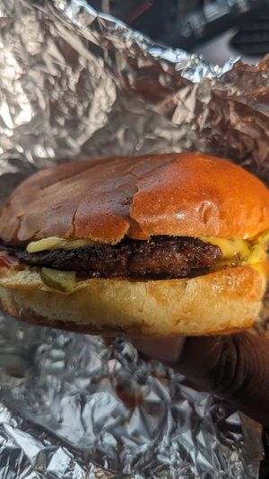 Cheeze burger at Plantopia in St Albans