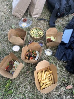 Cola wings are Banging! As was the tofu skews  at Plantopia in St Albans