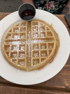 Vegan waffle  at Donut Villa Diner in Malden