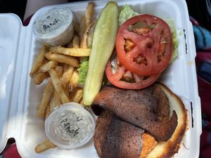 Vegan chicken bacon ranch  at Donut Villa Diner in Malden