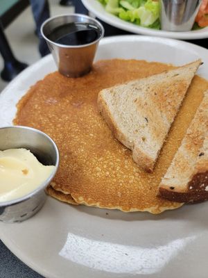 Vegan pancakes that taste like donuts at Donut Villa Diner in Malden