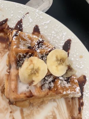 Could hardly stop myself  at Donut Villa Diner in Malden