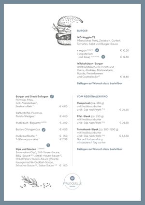 Burger, Steaks & Beilagen 2023 at Wirtshaus Waldquelle in Ramsau Bei Berchtesgaden