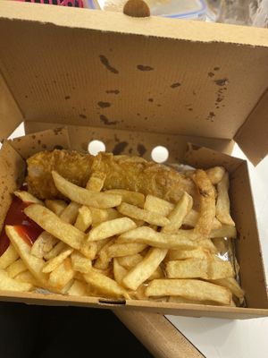 Vegan fish and chips at Hobson's Fish & Chips in London